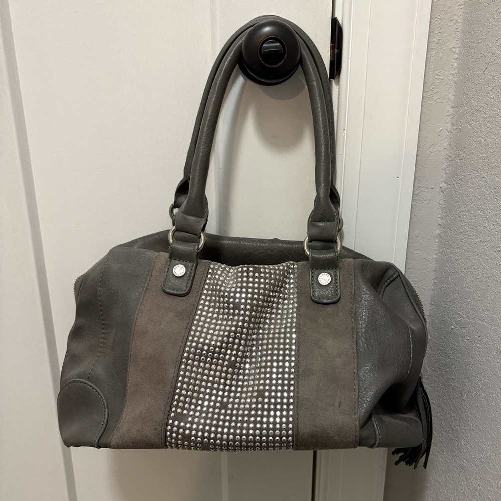 Steve Madden grey studded bag